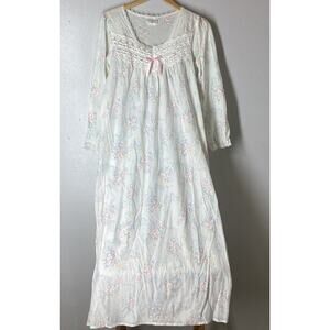 Intimates Details Intimes Sleepwear Long Sleeve White Floral Size S/P